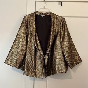 Gold matte sequin jacket. Worn once. Size 3x.
